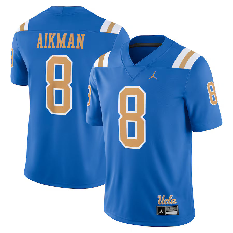 Troy Aikman UCLA Bruins Alumni Player Jersey - Blue hockey jersey product view 1