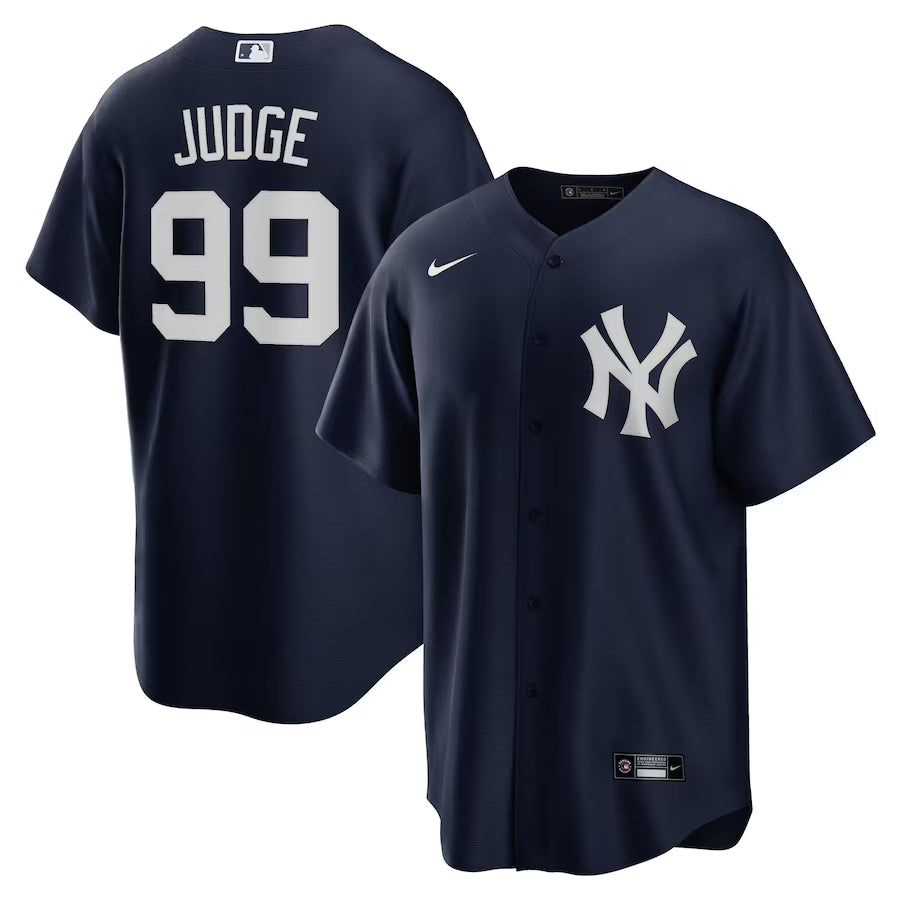 Aaron Judge New York Yankees 2020 Spring Training Jersey - Navy baseball jersey product view 1