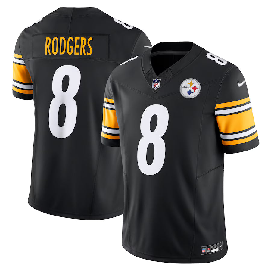 Aaron Rodgers Pittsburgh Steelers Jersey - Black football jersey product view 1