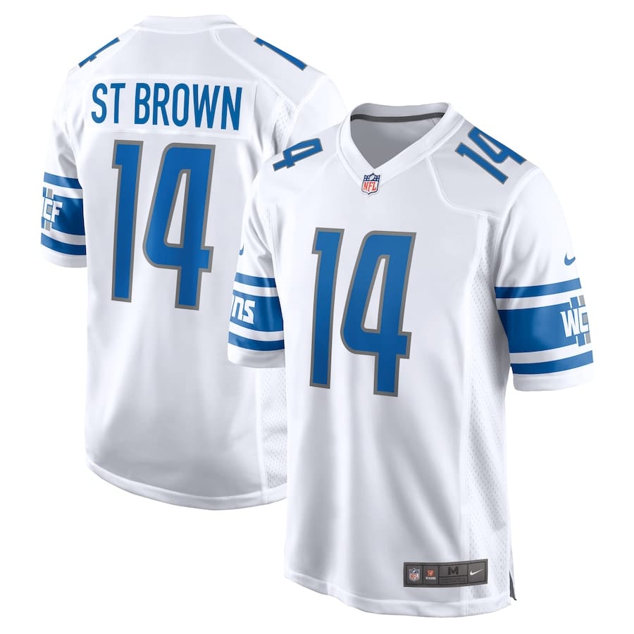 Amon-Ra St. Brown Detroit Lions Jersey football jersey product view 1