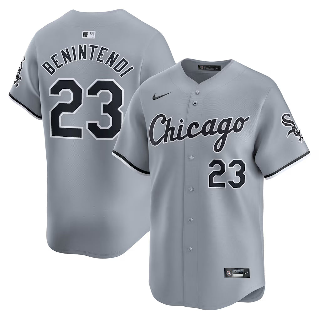 Andrew Benintendi Chicago White Sox Road Jersey Grey baseball jersey product view 1