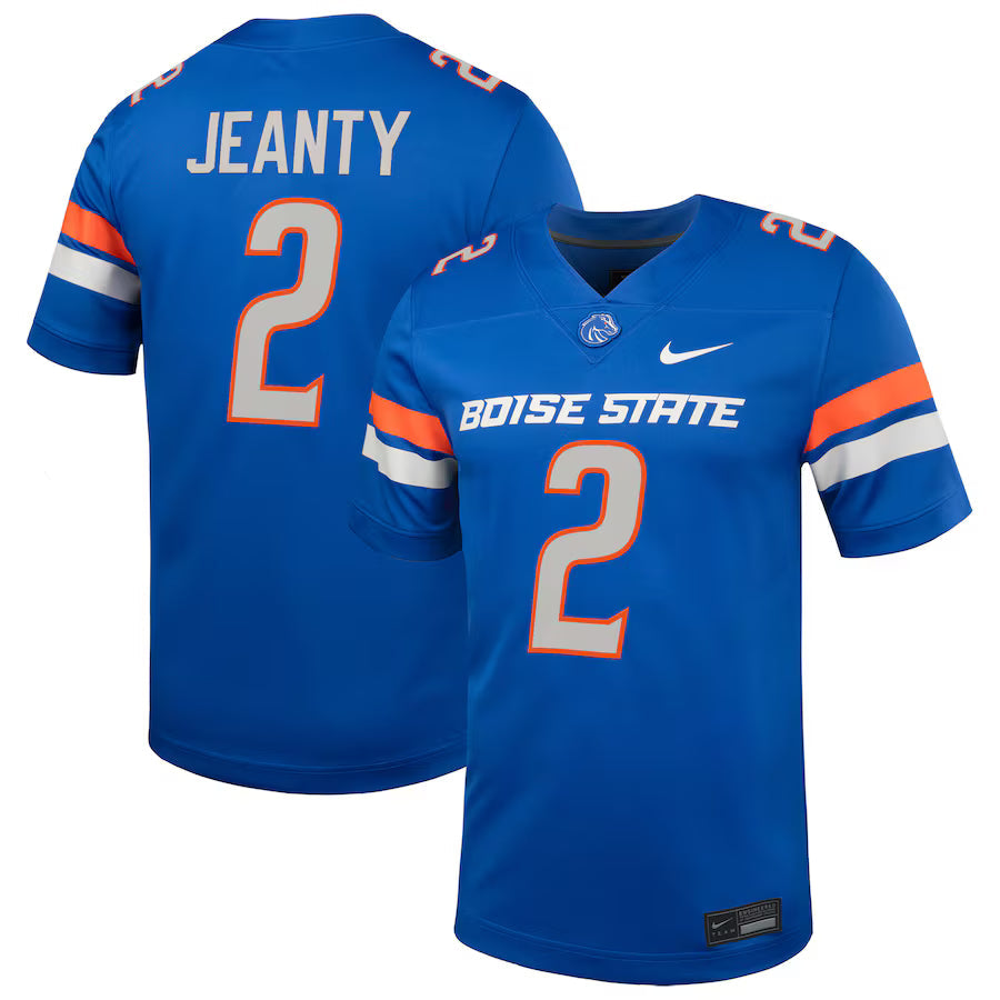 Ashton Jeanty Boise State Broncos Jersey - Royal Blue football jersey product view 1