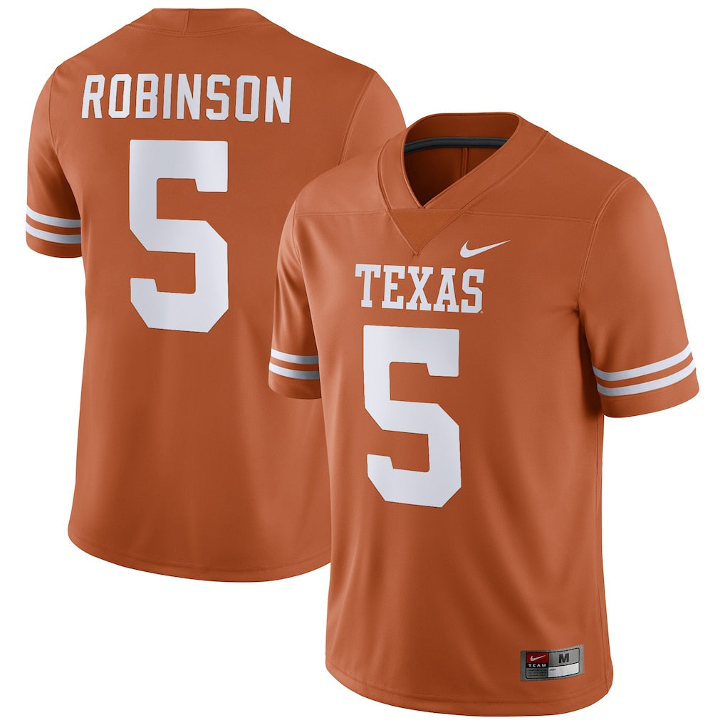 Bijan Robinson Texas Longhorns Jersey - Orange sports jersey product view 1