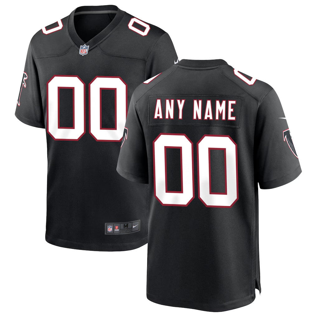 Custom Atlanta Falcons Throwback Jersey - Black football jersey product view 1