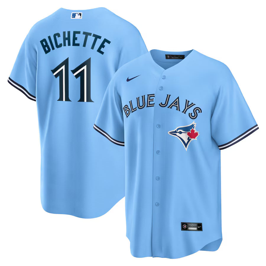 Bo Bichette Toronto Blue Jays Alternate Jersey - Powder Blue baseball jersey product view 1
