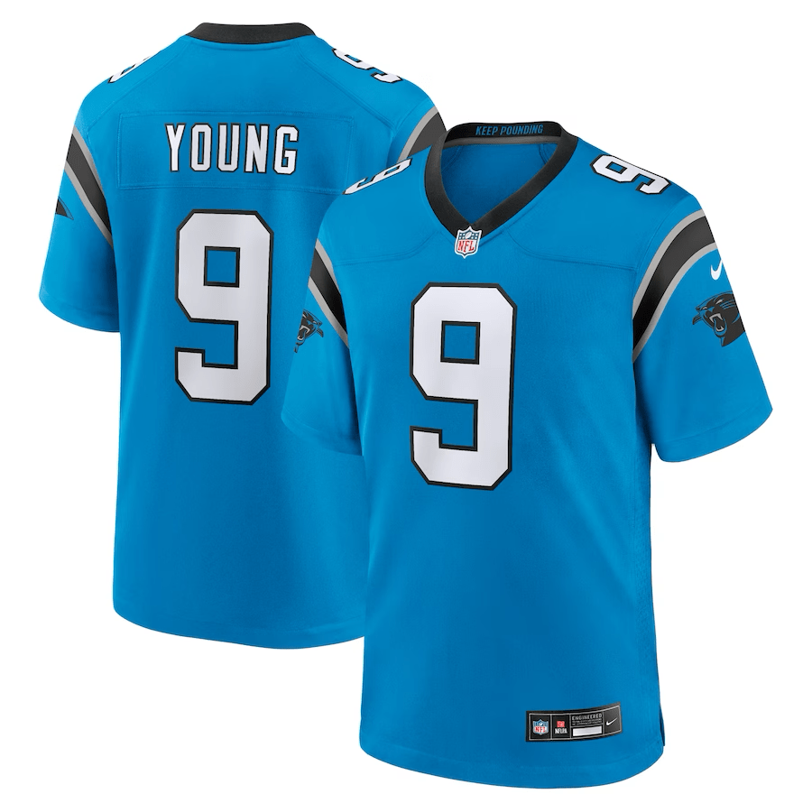 Bryce Young Carolina Panthers Jersey football jersey product view 1