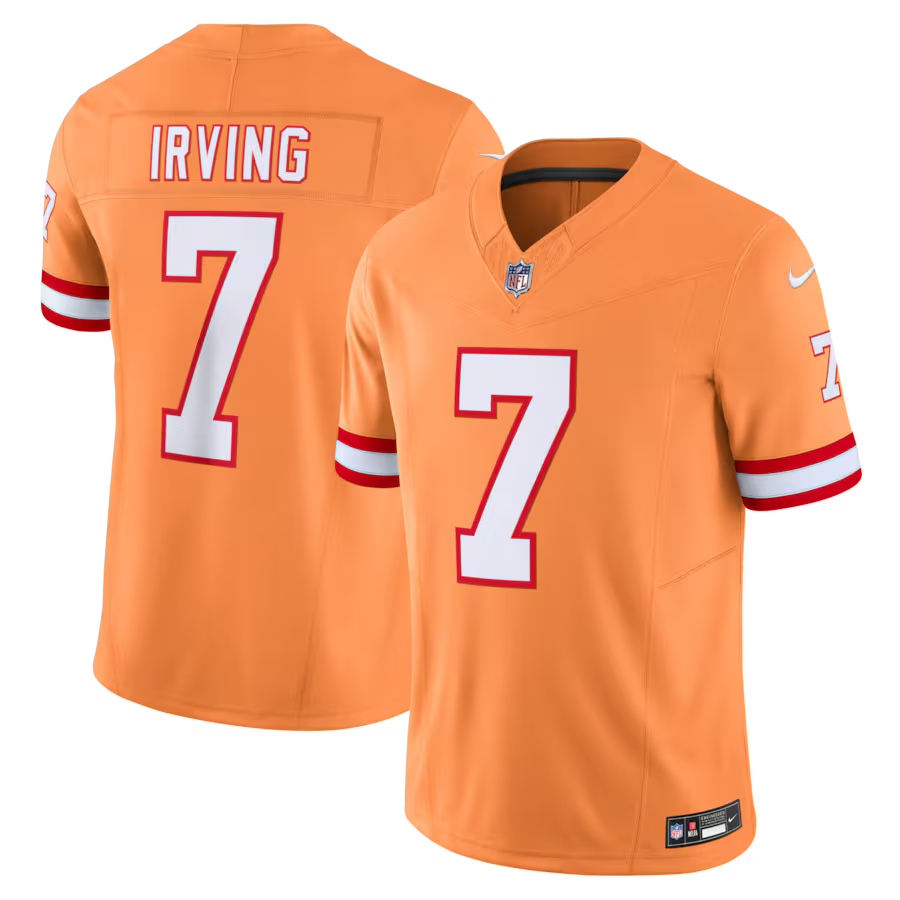 Bucky Irving '76 Tampa Bay Buccaneers Jersey - Orange football jersey product view 1