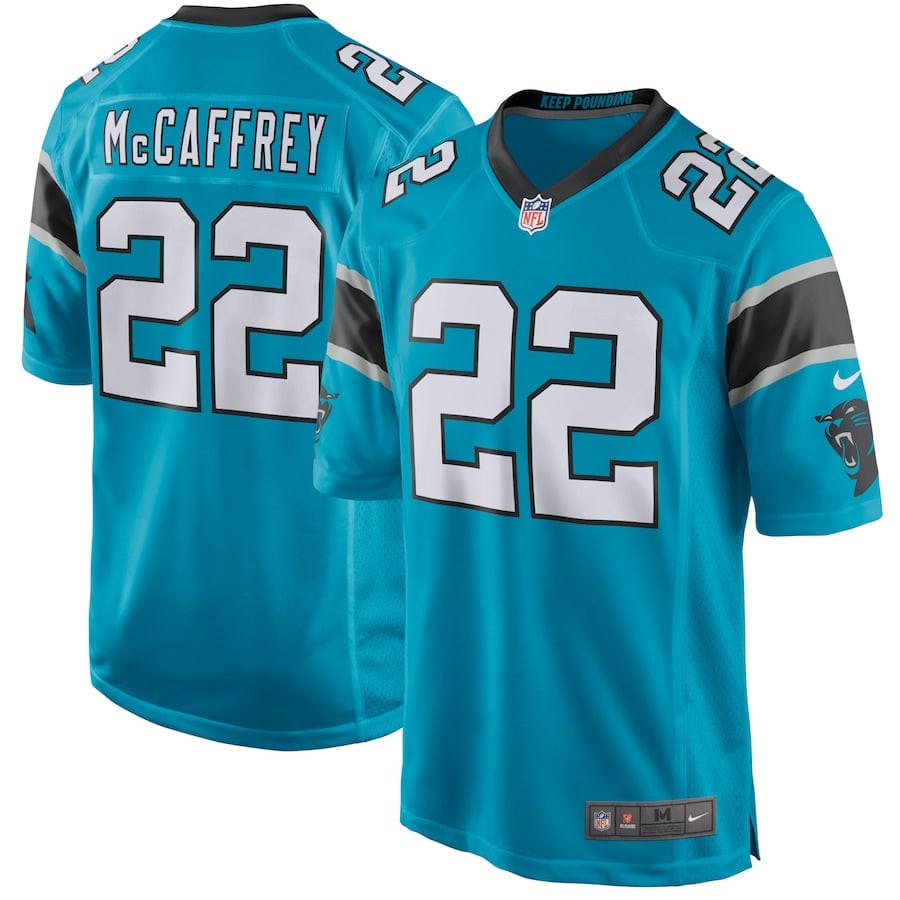 Christian McCaffrey Carolina Panthers Jersey football jersey product view 1