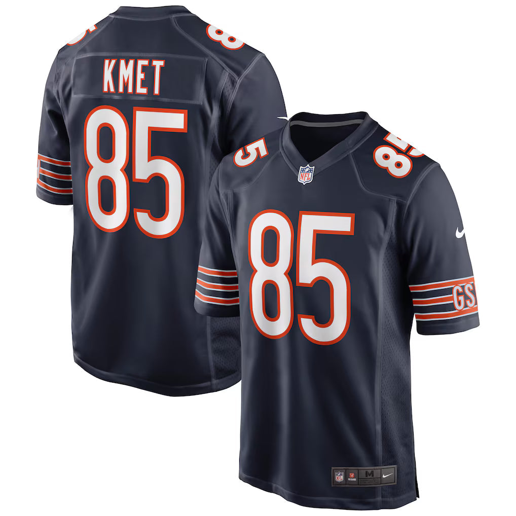 Cole Kmet Chicago Bears Jersey - Navy football jersey product view 1