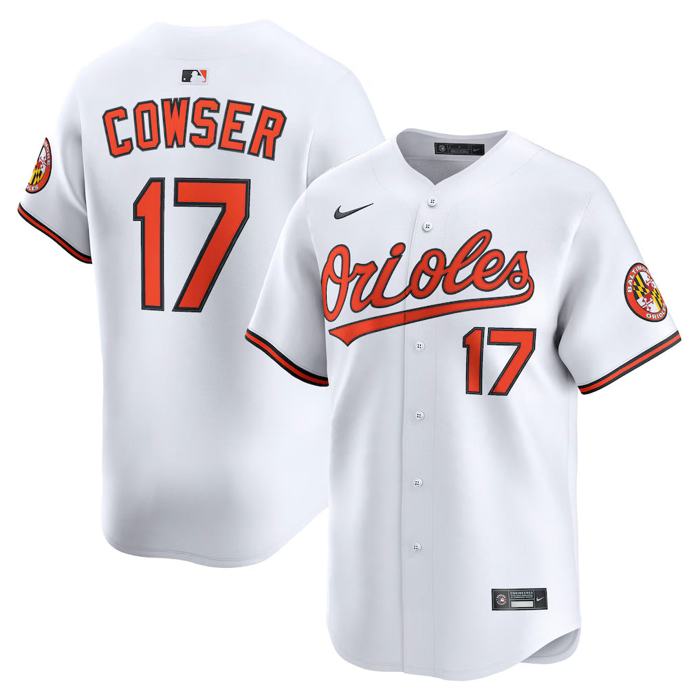 Colton Cowser Baltimore Orioles Home Jersey - White baseball jersey product view 1