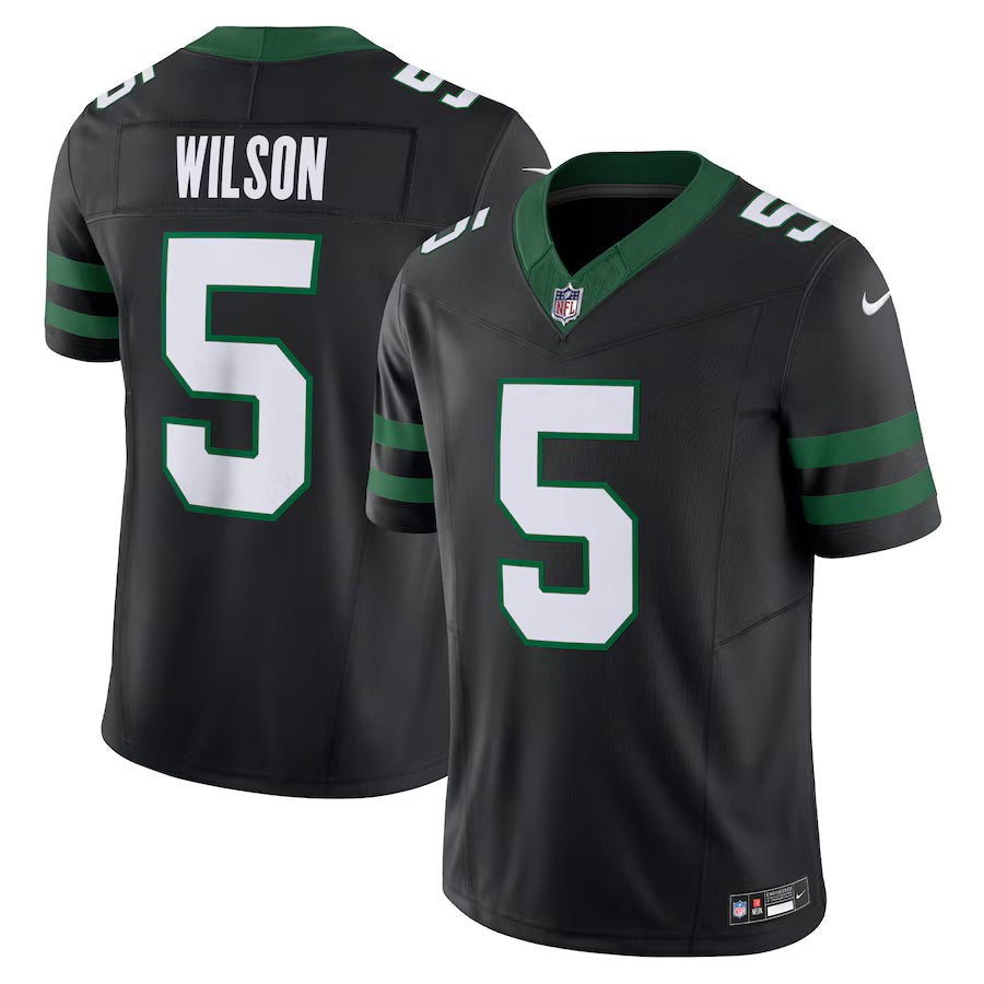 Garrett Wilson New York Jets Jersey - Legacy Black football jersey product view 1