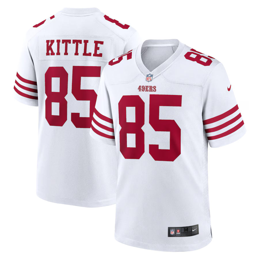 George Kittle San Francisco 49ers Jersey - White football jersey product view 1