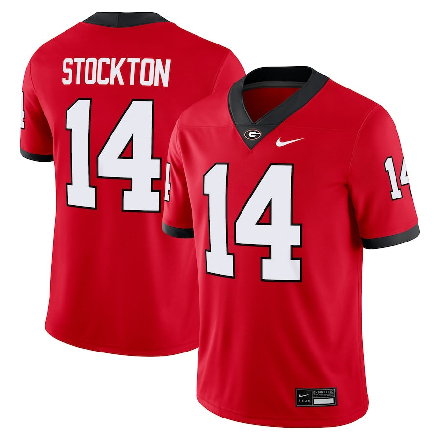 Gunner Stockton Georgia Bulldogs Home Jersey - Red sports jersey product view 1