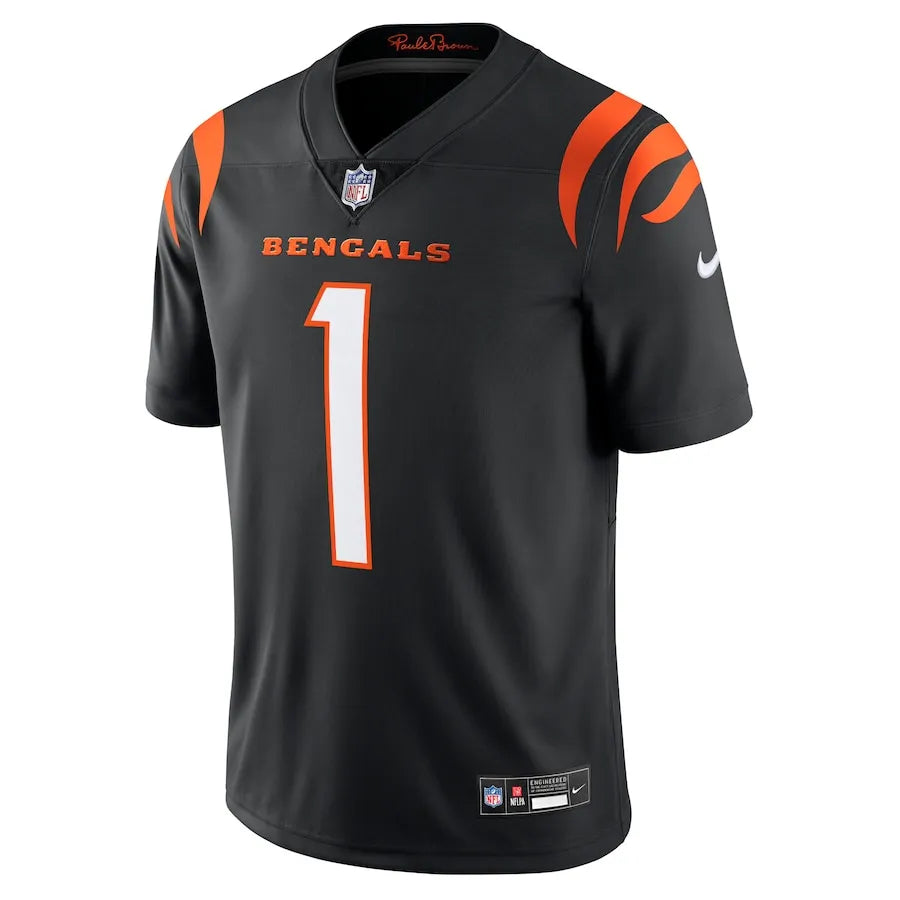 Ja'Marr Chase Cincinnati Bengals Jersey - Black football jersey product view 2