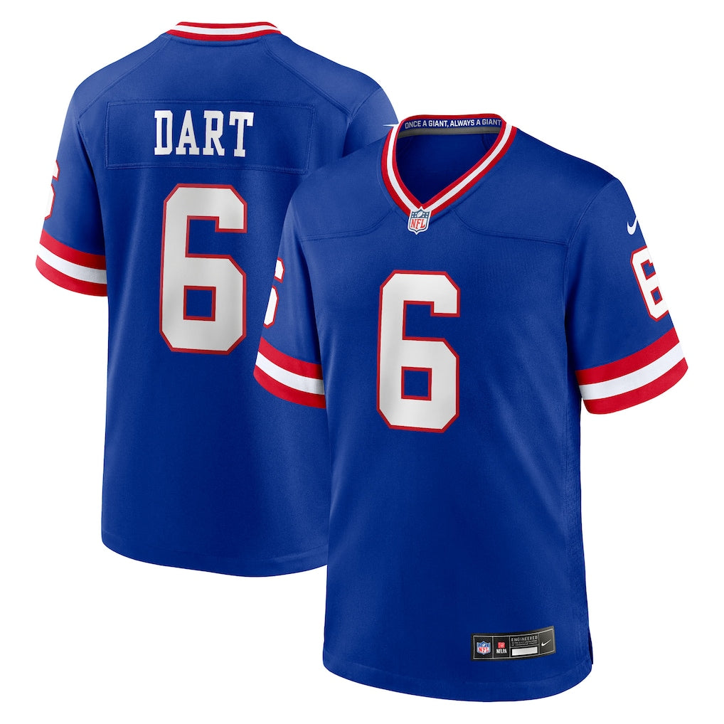 Jaxson Dart New York Giants Alternate Jersey - Royal Blue football jersey product view 1