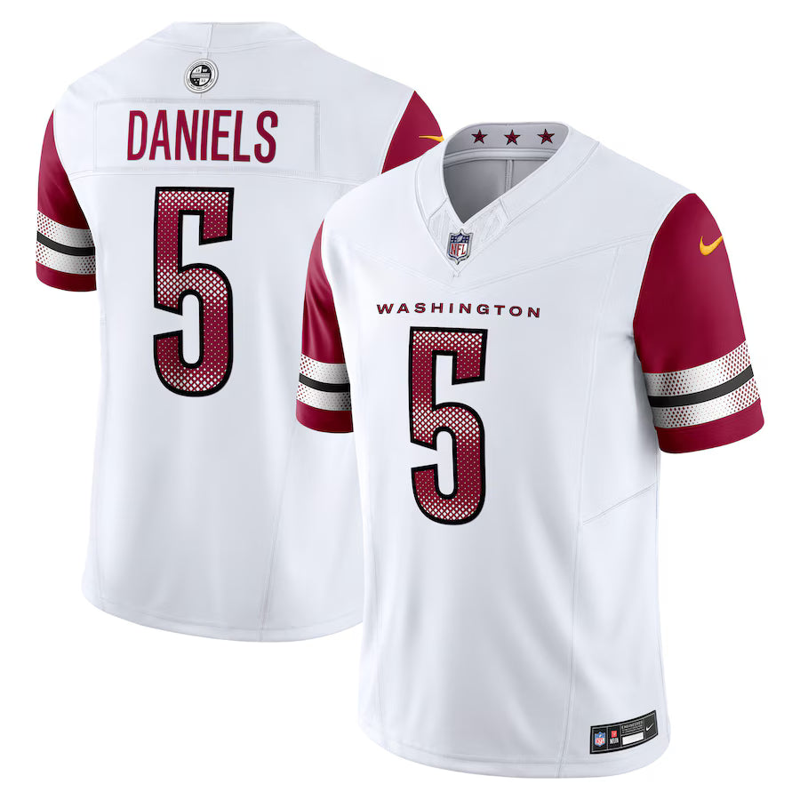 Jayden Daniels Washington Commanders Jersey - White football jersey product view 1