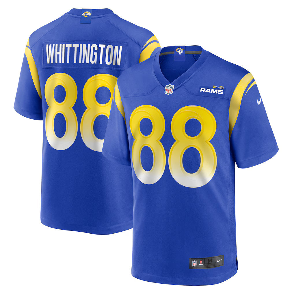 Jordan Whittington Los Angeles Rams Jersey - Royal Blue basketball jersey product view 1