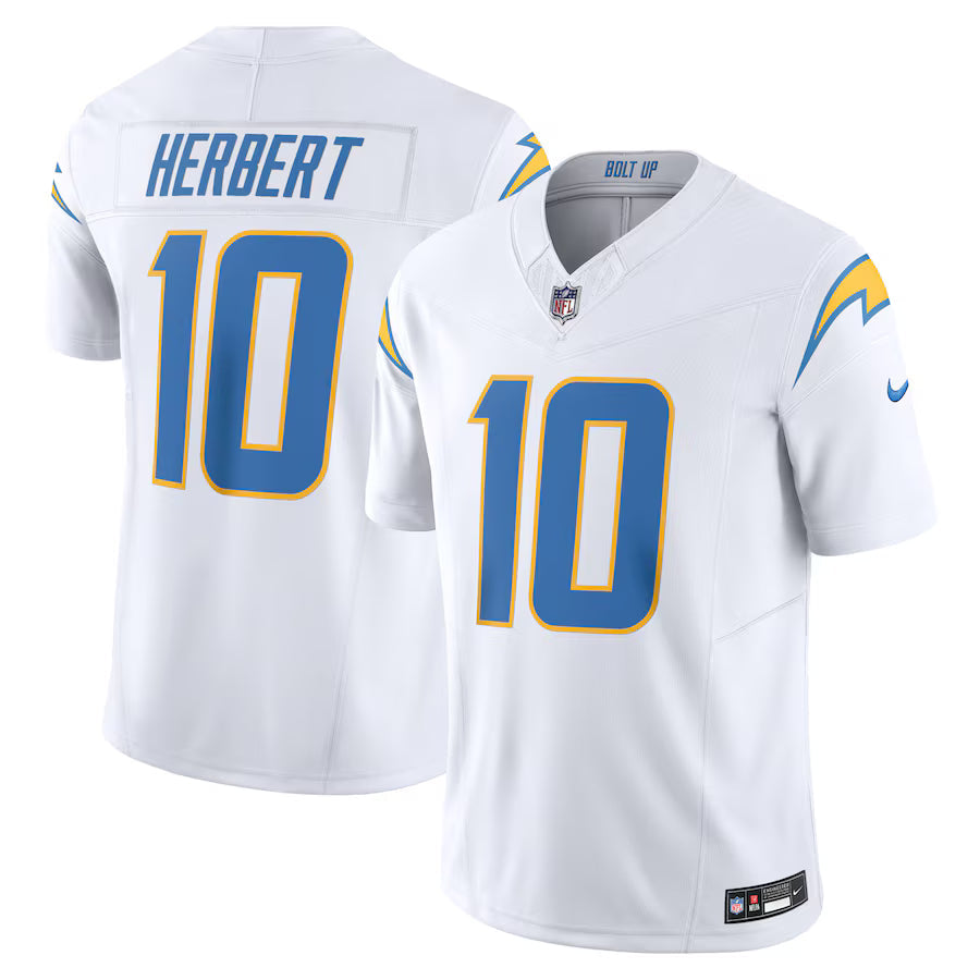 Justin Herbert Los Angeles Chargers Jersey - White football jersey product view 1
