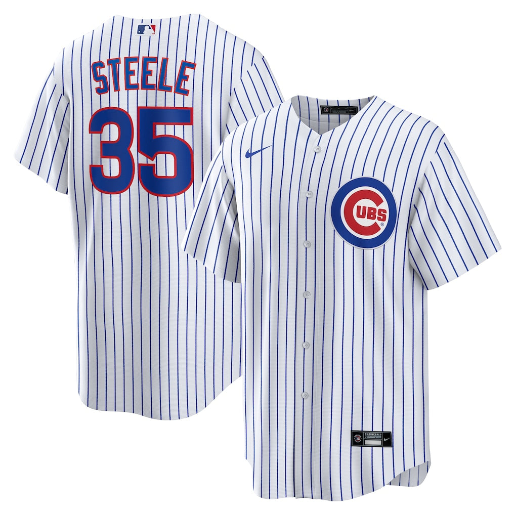 Justin Steele Chicago Cubs Home Jersey - White baseball jersey product view 1