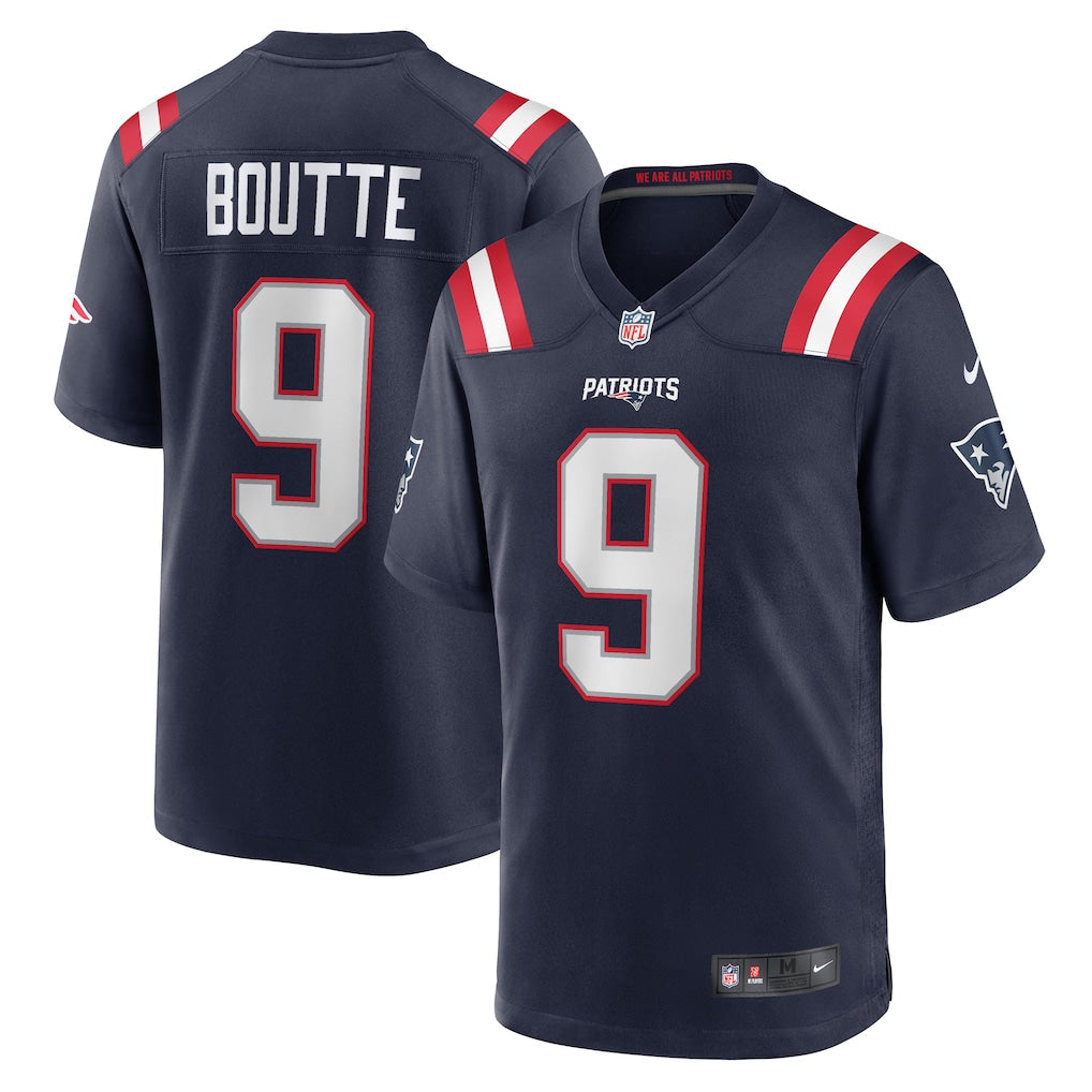 Kayshon Boutte New England Patriots Jersey - Navy football jersey product view 1