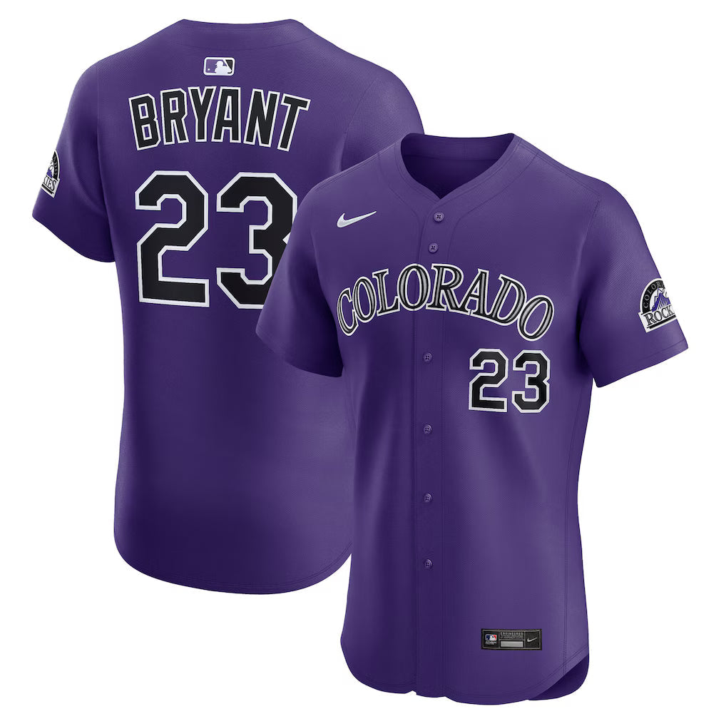Kris Bryant Colorado Rockies Alternate Jersey - Purple basketball jersey product view 1