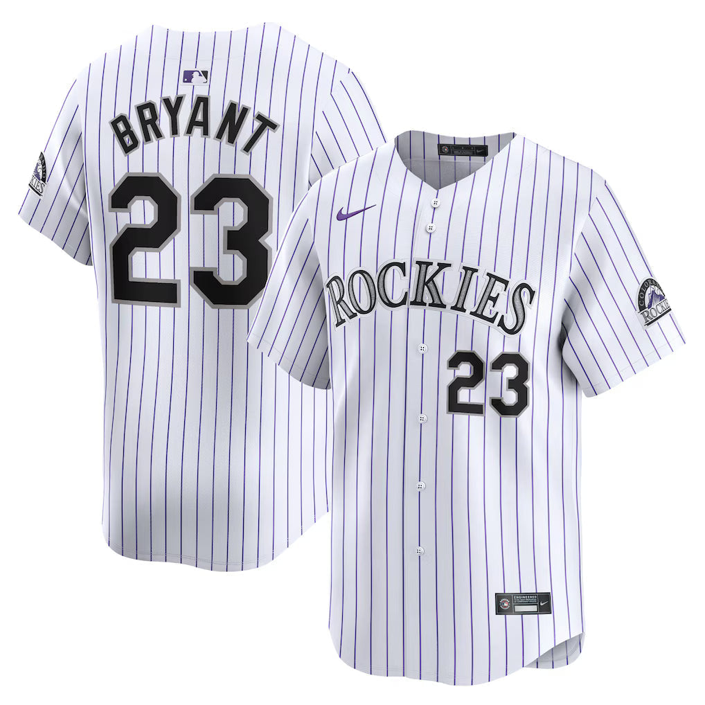 Kris Bryant Colorado Rockies Home Jersey - White basketball jersey product view 1