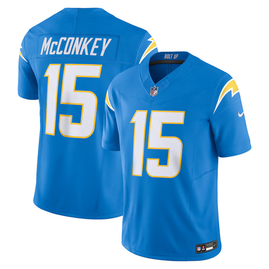 Ladd McConkey Los Angeles Chargers Jersey - Powder Blue football jersey product view 1