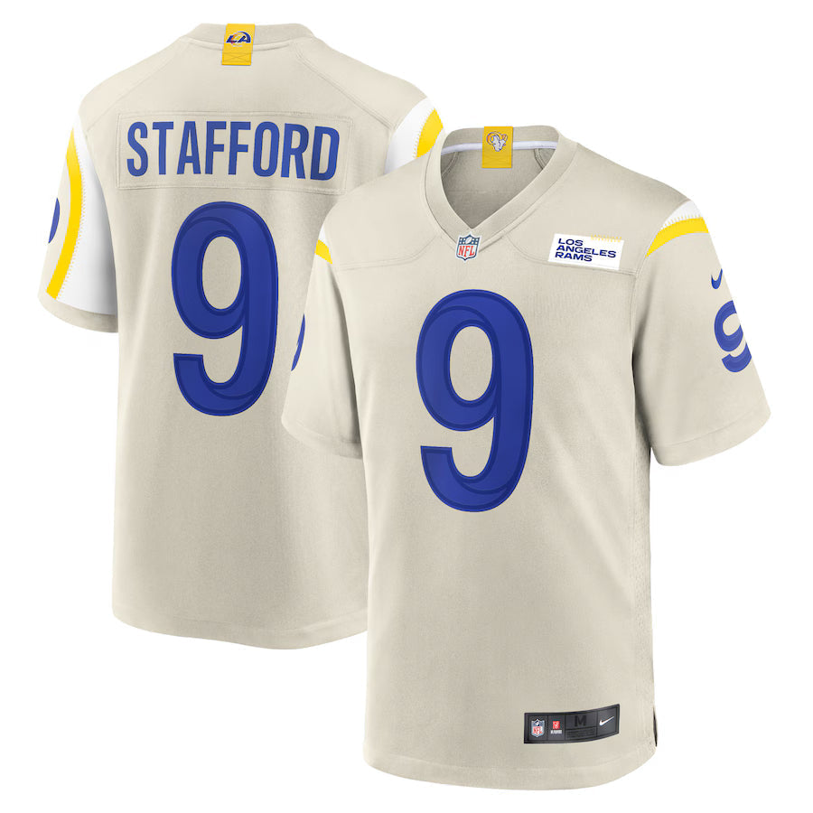 Matthew Stafford Los Angeles Rams Jersey - Bone football jersey product view 1