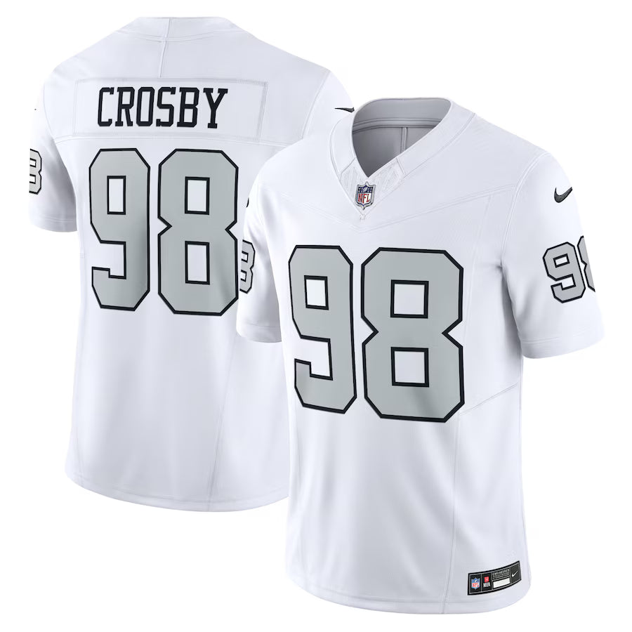 Maxx Crosby Las Vegas Raiders Jersey - White football jersey product view 1