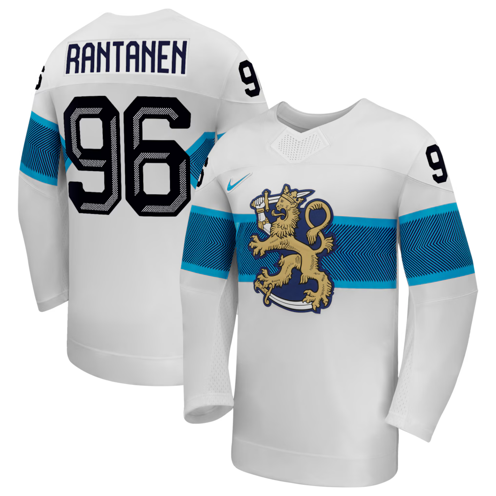 Mikko Rantanen Finland 2026 Olympic Away Jersey - White sports jersey product view 1