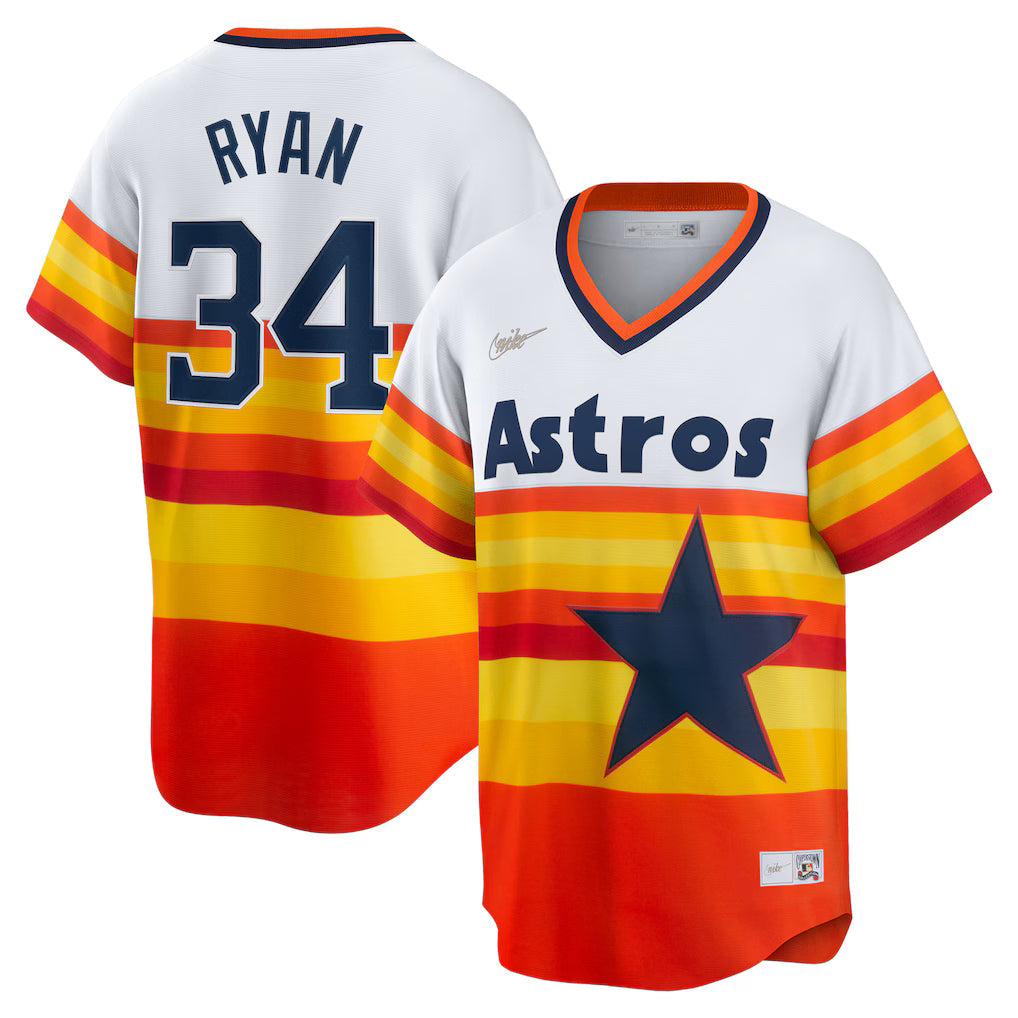 Nolan Ryan Houston Astros Home Cooperstown Collection Jersey - White baseball jersey product view 1