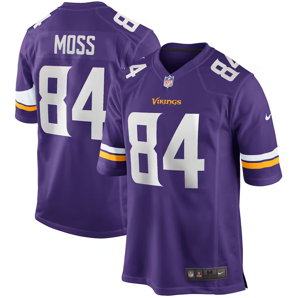 Randy Moss Minnesota Vikings Retired Player Jersey - Purple football jersey product view 1