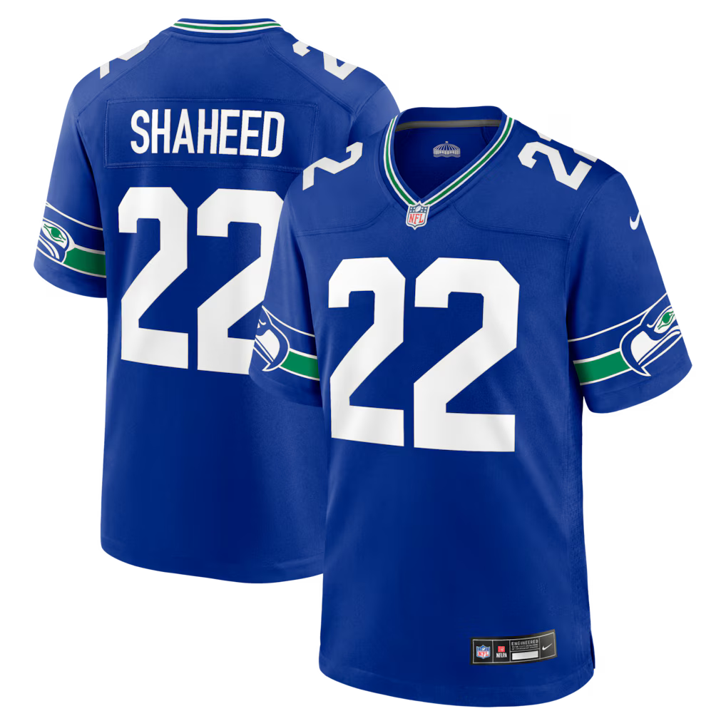 Rashid Shaheed Seattle Seahawks Jersey - Royal football jersey product view 1