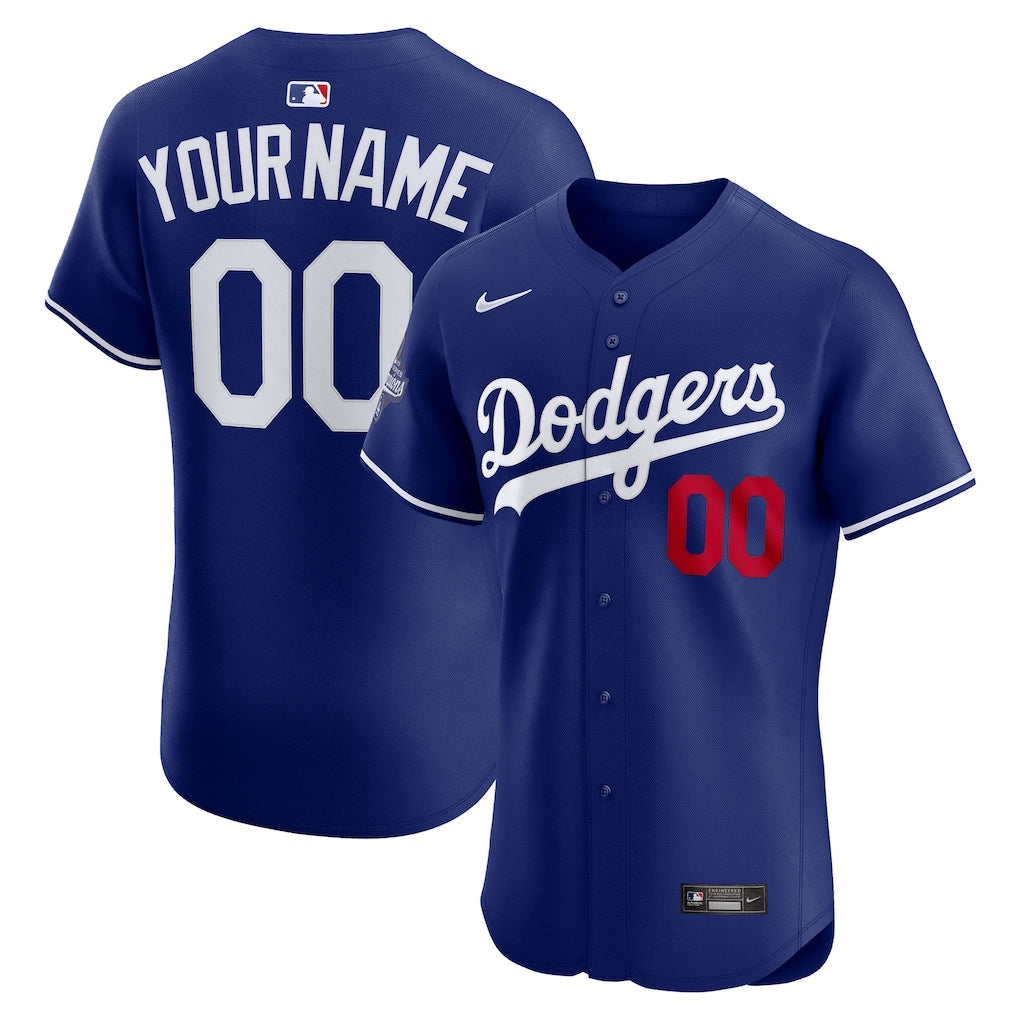Custom Los Angeles Dodgers 2025 World Series Champions Alternate Jersey - Royal baseball jersey product view 1