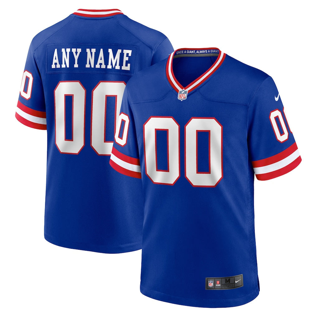 Custom New York Giants Classic Jersey - Blue football jersey product view 1
