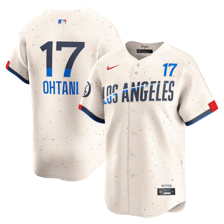 Shohei Ohtani Los Angeles Dodgers City Connect Jersey - Cream baseball jersey product view 1