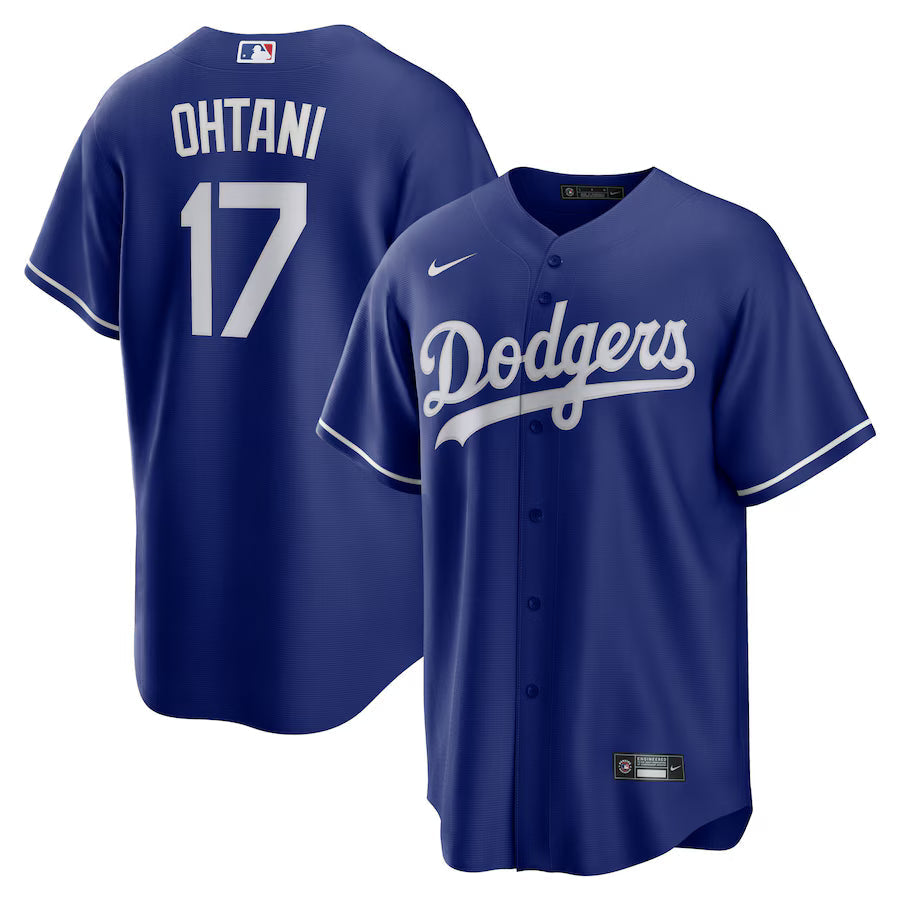 Shohei Ohtani Los Angeles Dodgers Alternate 2 Jersey - Royal baseball jersey product view 1