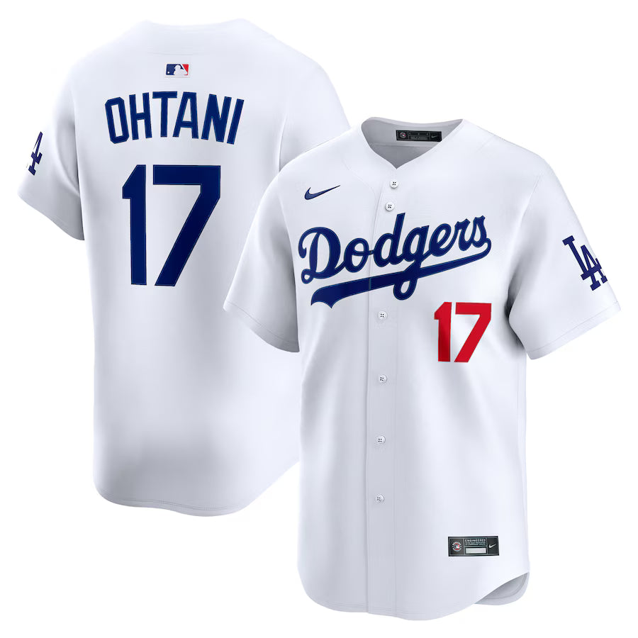 Shohei Ohtani Los Angeles Dodgers Home Jersey - White baseball jersey product view 1