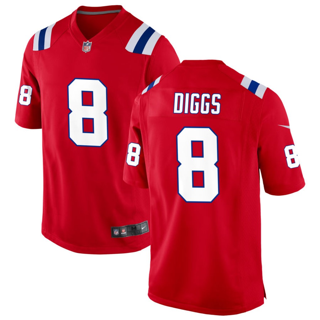 Stefon Diggs New England Patriots Jersey - Red football jersey product view 1