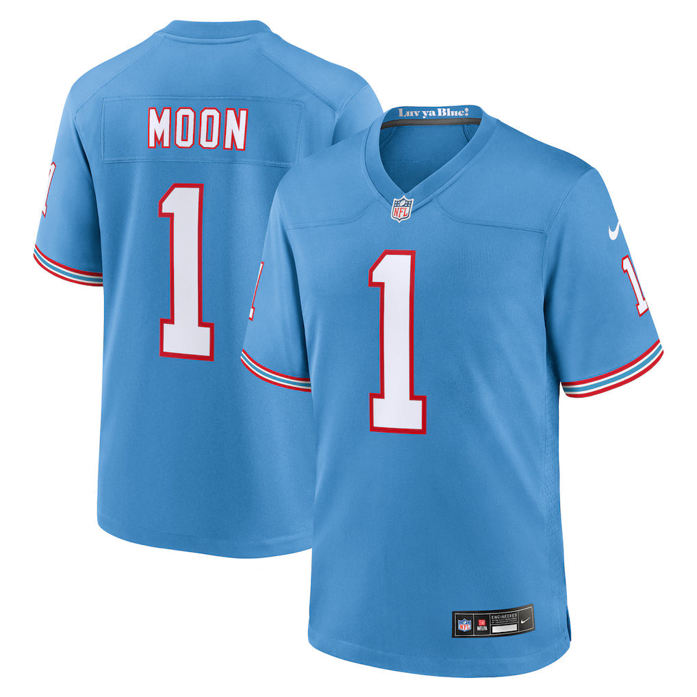 Warren Moon Tennessee Titans Retired Player Alternate Jersey - Light Blue football jersey product view 1