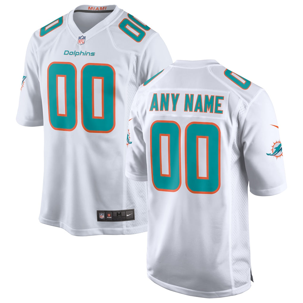 Custom Miami Dolphins Jersey - White football jersey product view 1