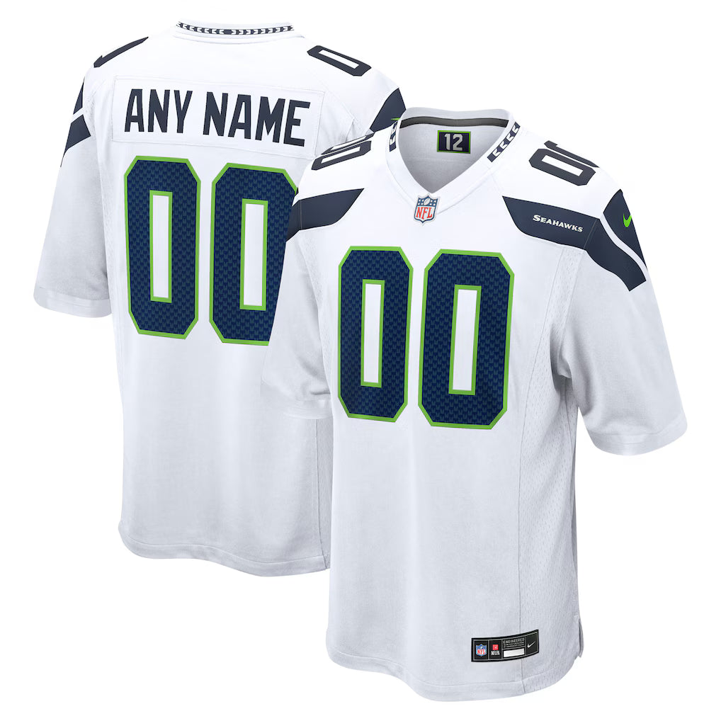Custom Seattle Seahawks Jersey - White football jersey product view 1