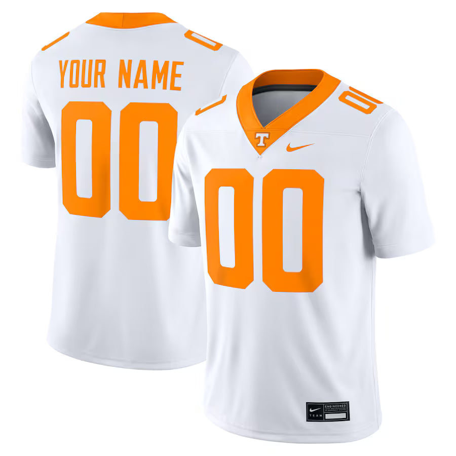 Custom Tennessee Volunteers Jersey - White sports jersey product view 1