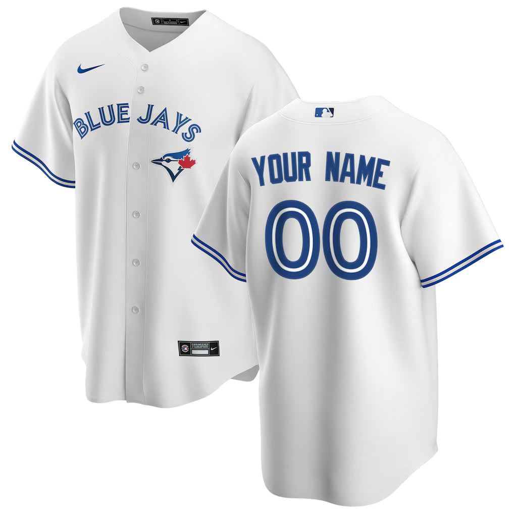 Custom Toronto Blue Jays Home Jersey - White baseball jersey product view 1