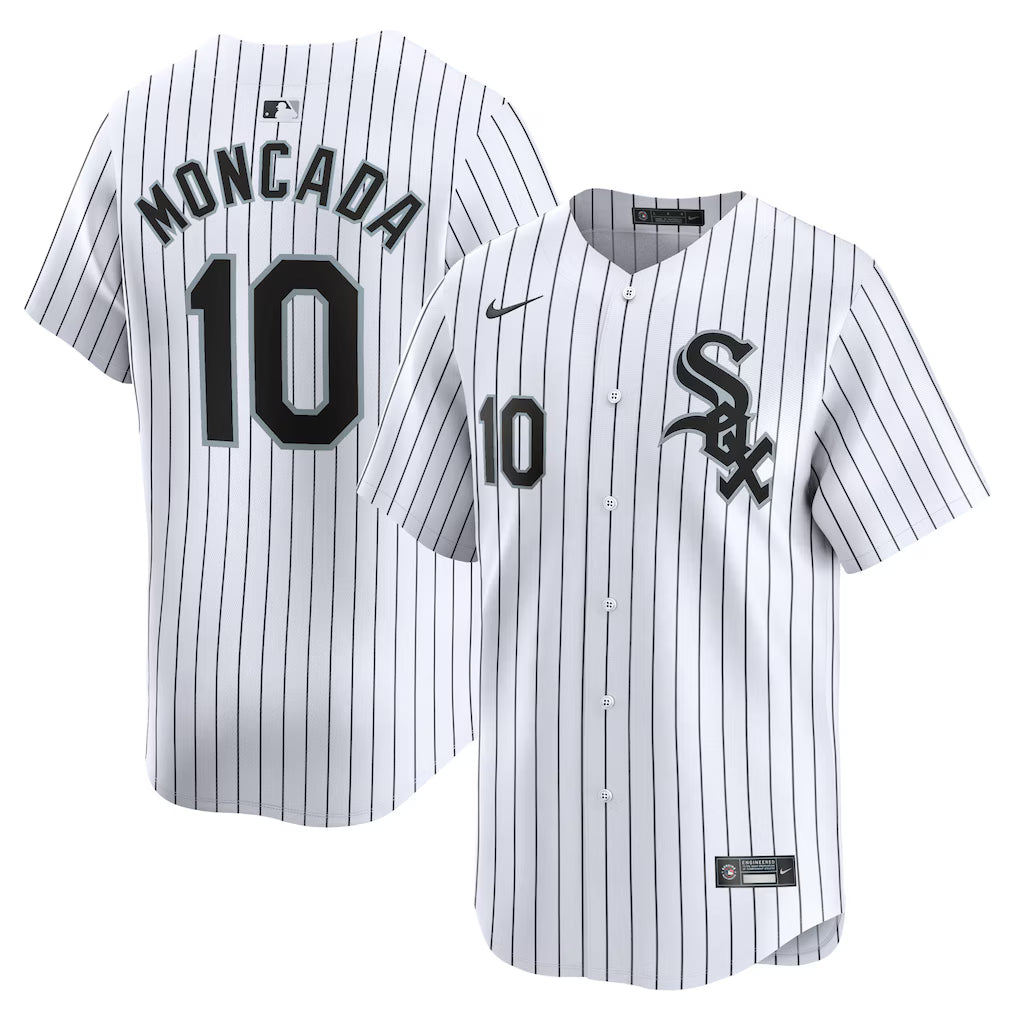 Yoan Moncada Chicago White Sox Home Jersey - White baseball jersey product view 1