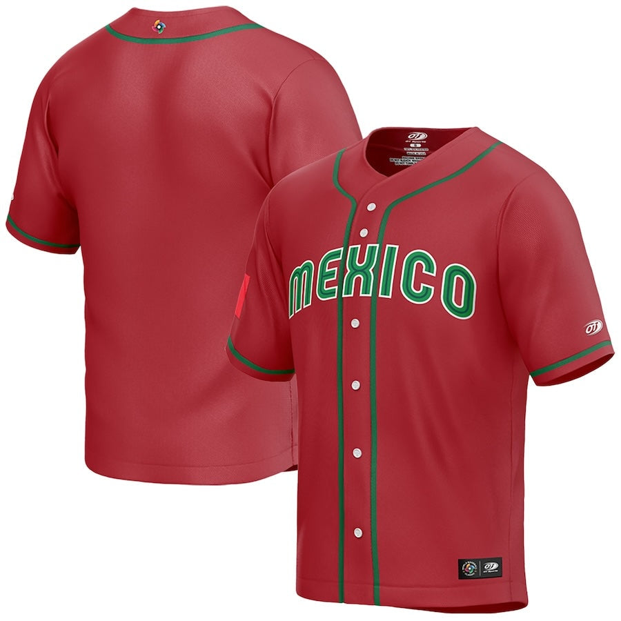 Custom Team Mexico World Baseball Classic 2023 Jersey baseball jersey product view 1