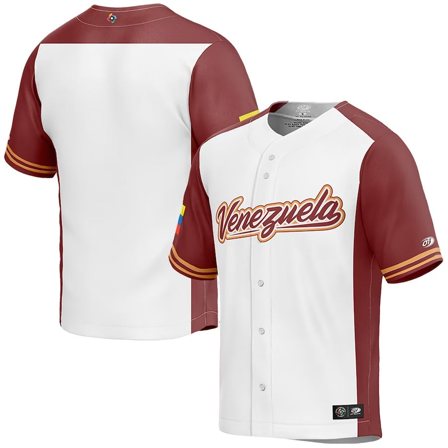 Custom Team Venezuela World Baseball Classic 2023 Jersey baseball jersey product view 1
