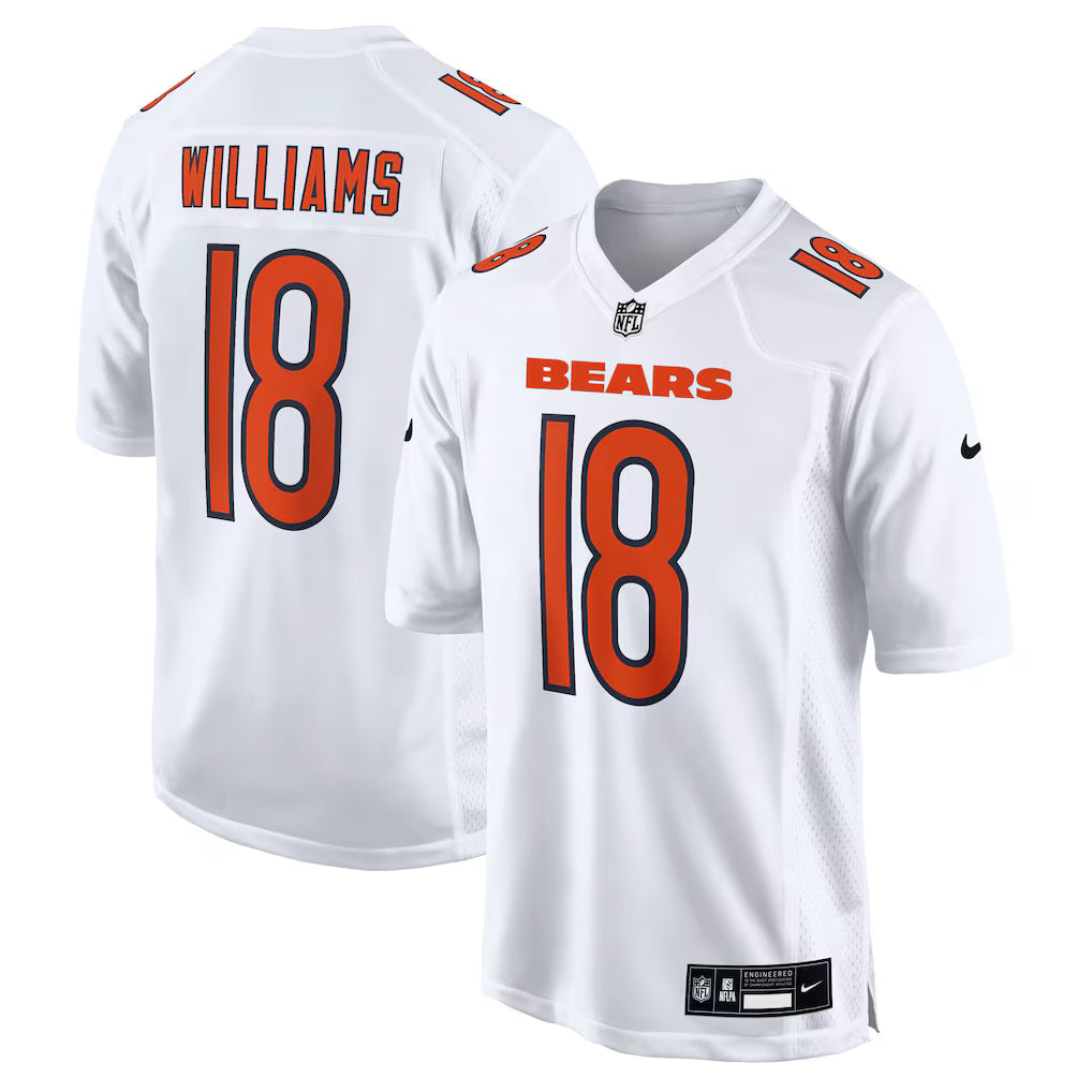 Caleb Williams Chicago Bears Fashion Jersey - Tundra White football jersey product view 1