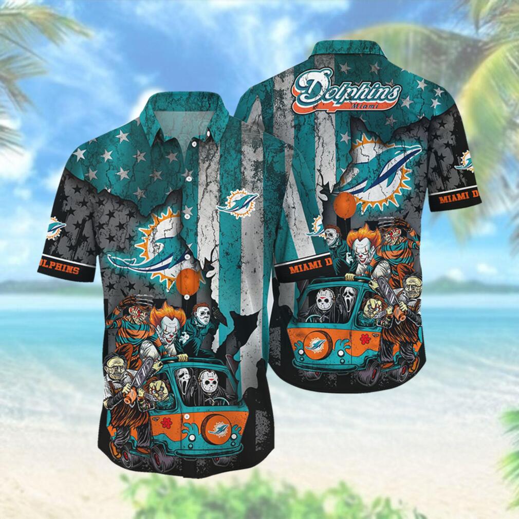 Miami Dolphins Team Hawaiian Shirt Unique Design Unisex T-shirt, Sweatshirt, Hoodie, Long Sleeve Tee - T-Shirt, Sweatshirt, Hoodie