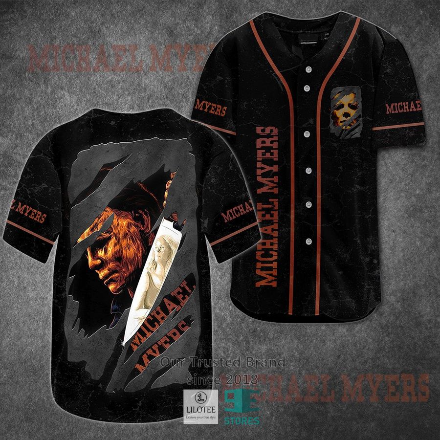 Michael Myers 3d face Horror Movie black Baseball Jersey Unisex T-shirt, Sweatshirt, Hoodie, Long Sleeve Tee - T-Shirt, Sweatshirt, Hoodie